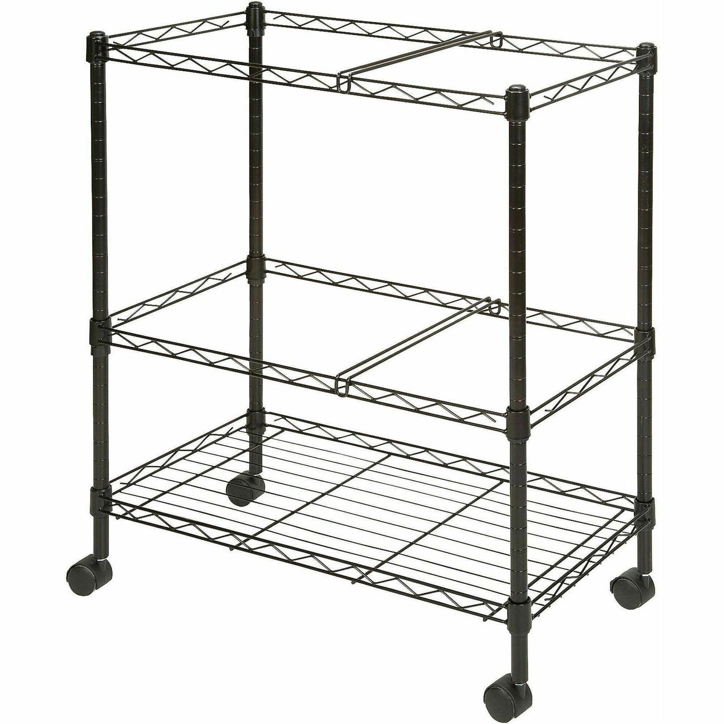 Lorell 2-Tier Wire Mobile File Cart