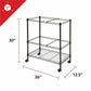 Lorell 2-Tier Wire Mobile File Cart - 45650