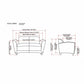 Lorell Accession Reception Loveseat - 68951