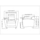 Lorell Accession Club Chair with Tablet Tray - 68953