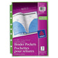Avery&reg; Small Binder Pockets, Fold-Out, 5 1/2 x 9 1/4, Assorted, Pack of 3 (75308) - 75308