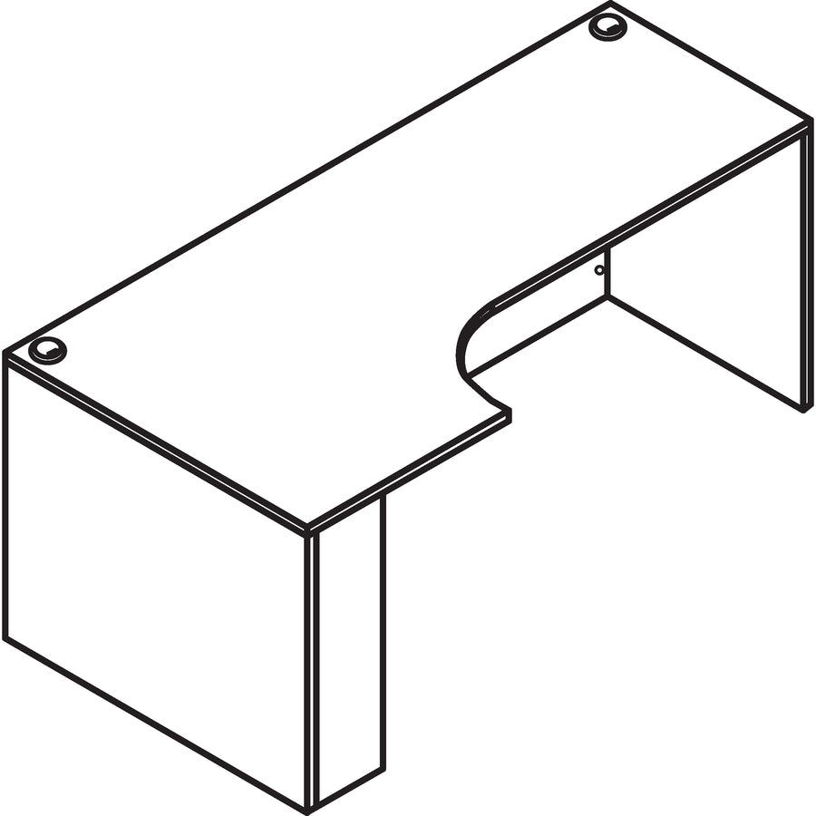 Lorell Essentials Series Left Corner Credenza - 69911