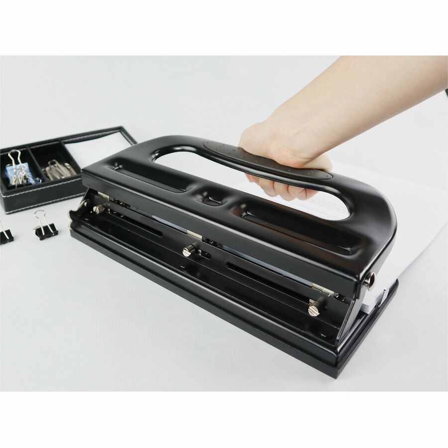 Business Source Three-hole Heavy-duty Punch - 62897