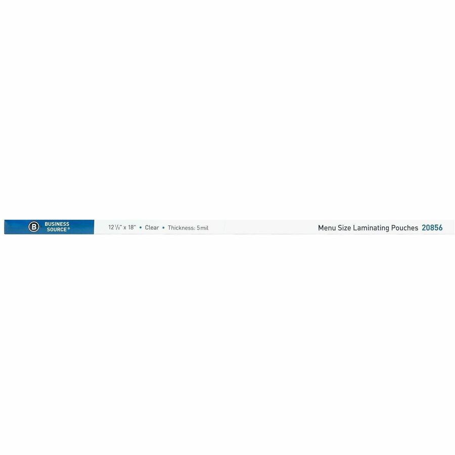 Business Source 5 mil Menu-size Laminating Pouches - 20856