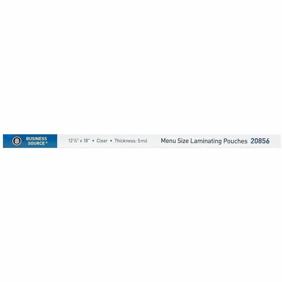 Business Source 5 mil Menu-size Laminating Pouches - 20856