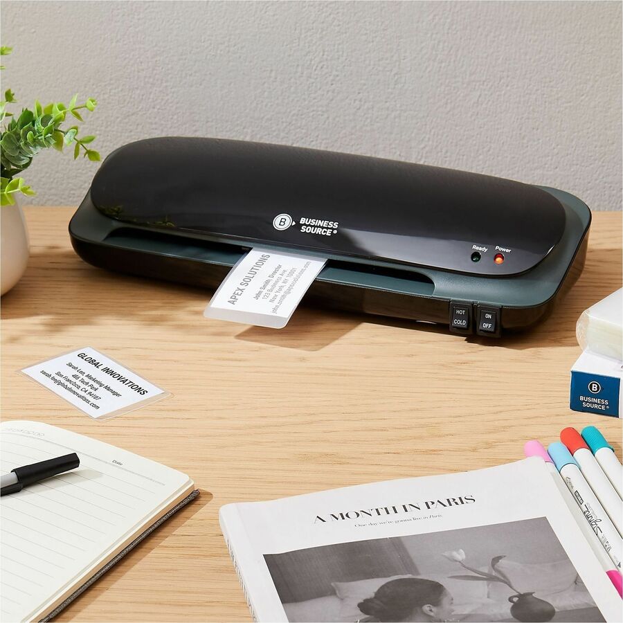 Business Source 5 mil Business Card Laminating Pouches - 20861