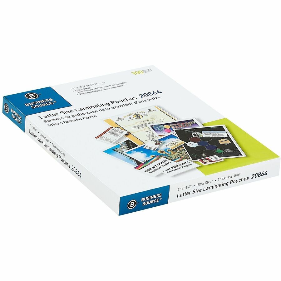 Business Source Laminating Pouches - 20864