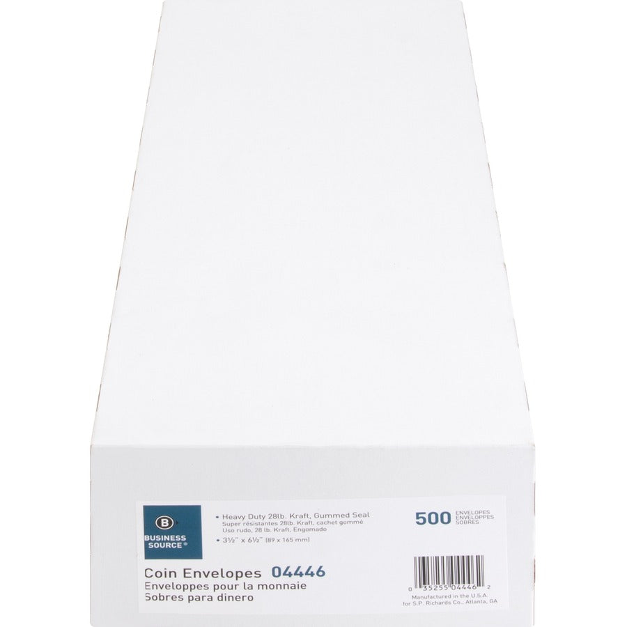 Business Source Little Coin No. 7 Kraft Envelopes - 04446