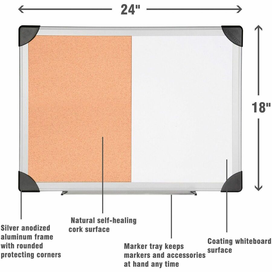Lorell Combo Dry-Erase/Cork Board - 19290