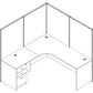 Lorell Essentials Series Left Corner Credenza - 69906