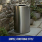 Genuine Joe 30 Gallon Stainless Steel Trash Receptacle - 58895