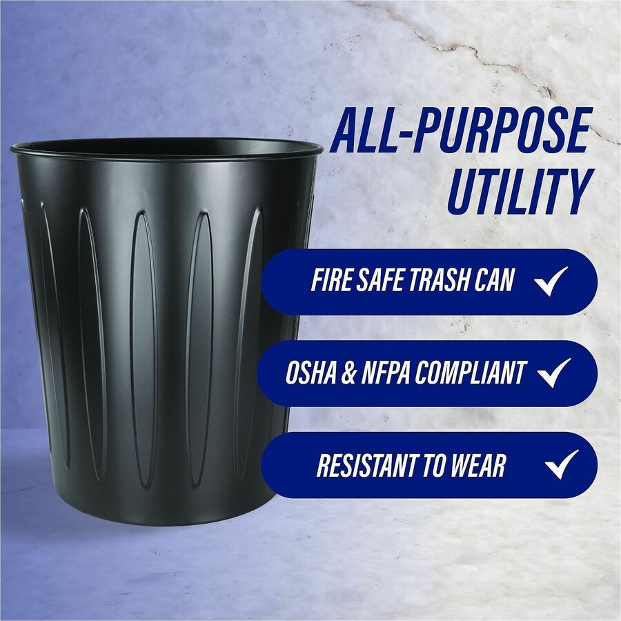 Genuine Joe 6-gallon Fire-safe Trash Can - 58897