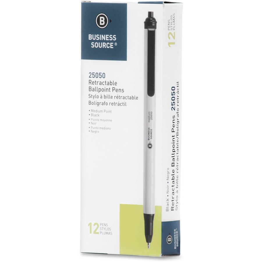 Business Source Retractable Ballpoint Pens - 25050