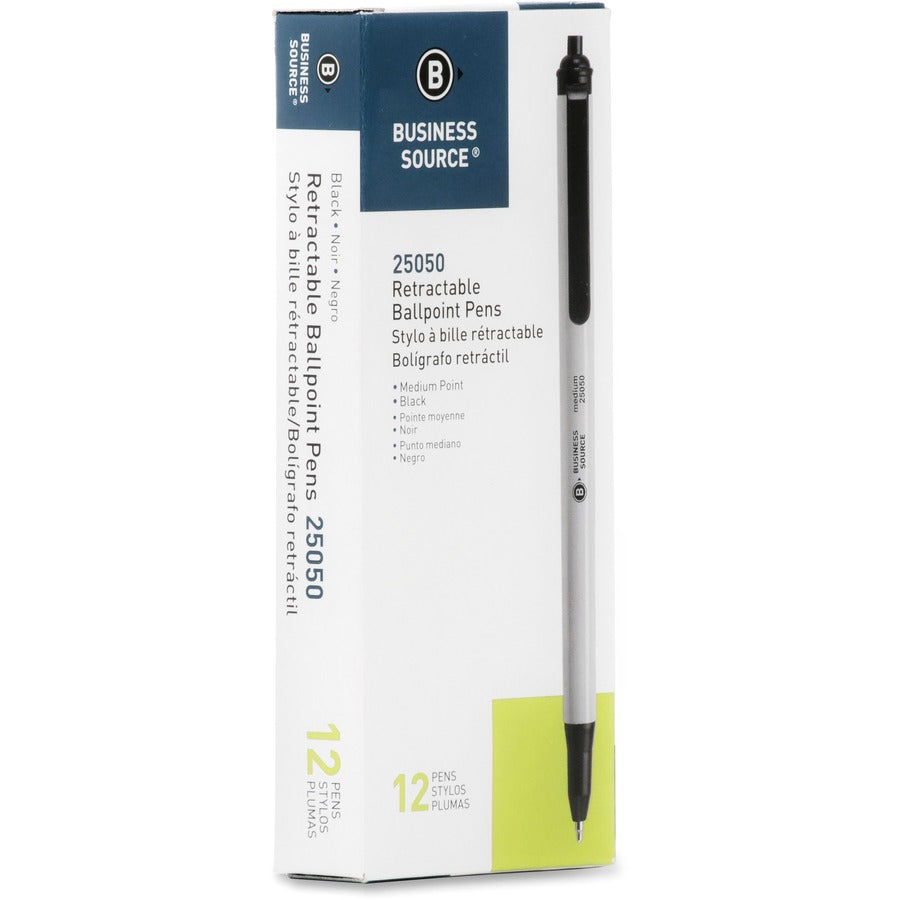 Business Source Retractable Ballpoint Pens - 25050
