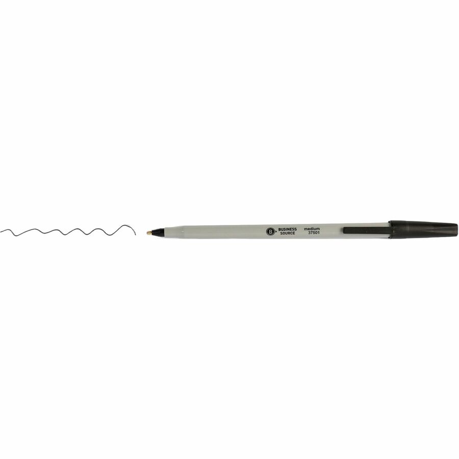 Business Source Medium Point Ballpoint Stick Pens - 37501