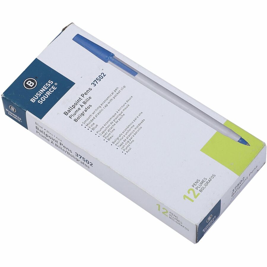 Business Source Fine Point Ballpoint Stick Pens - 37502