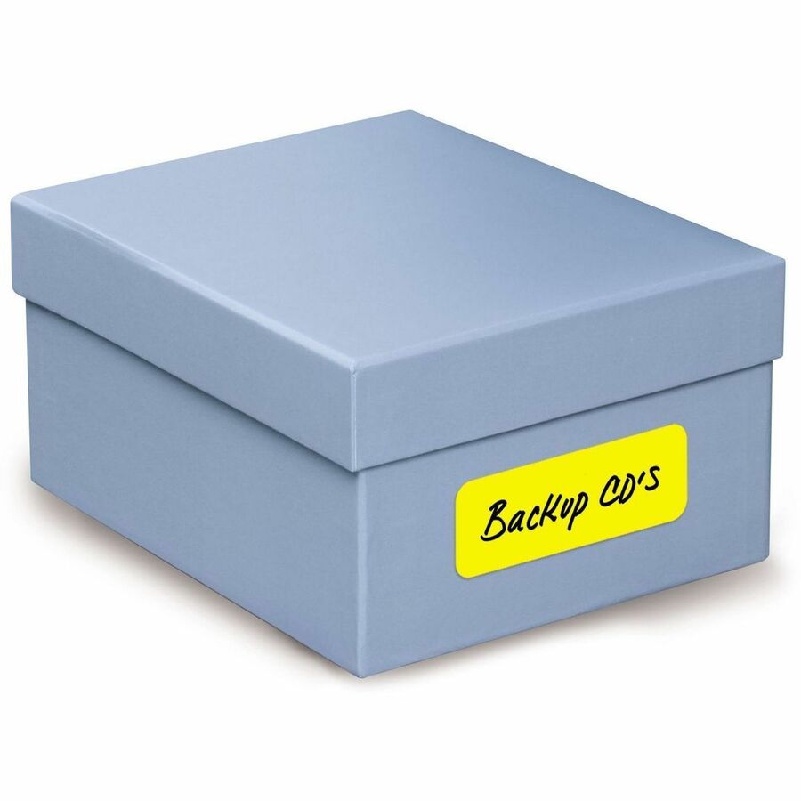 Avery High Visibility Removable ID Labels for Laser and Inkjet Printers, 1" x 2-5/8" - 06476