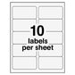 Avery High Visibility Removable ID Labels for Laser and Inkjet Printers, 4" x 2" - 06477