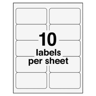 Avery High Visibility Removable ID Labels for Laser and Inkjet Printers, 4" x 2" - 06477