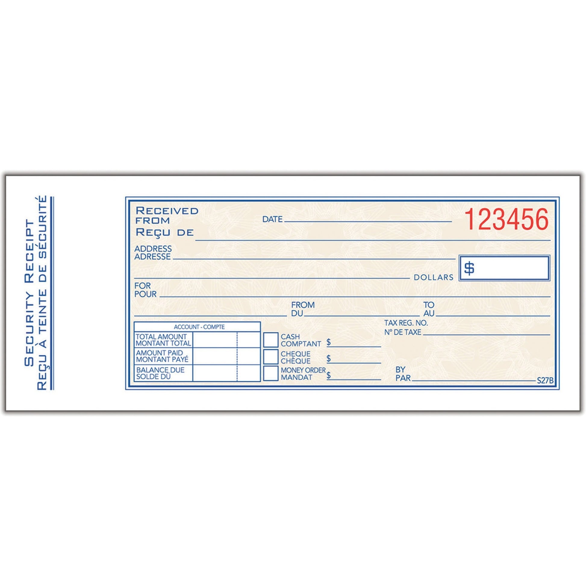 Adams Security Receipt Book