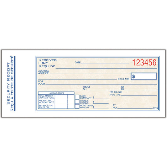 Adams Security Receipt Book