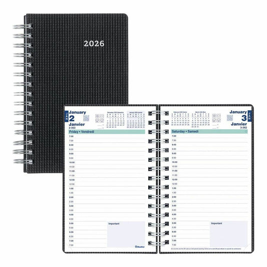 AGENDA 1D/P.D-FLEX BIL.8X5 BK