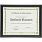 St. James&reg; Certificate/Diploma/Document Frame, 8.5x11" , Milano Glossy Black, 83904
