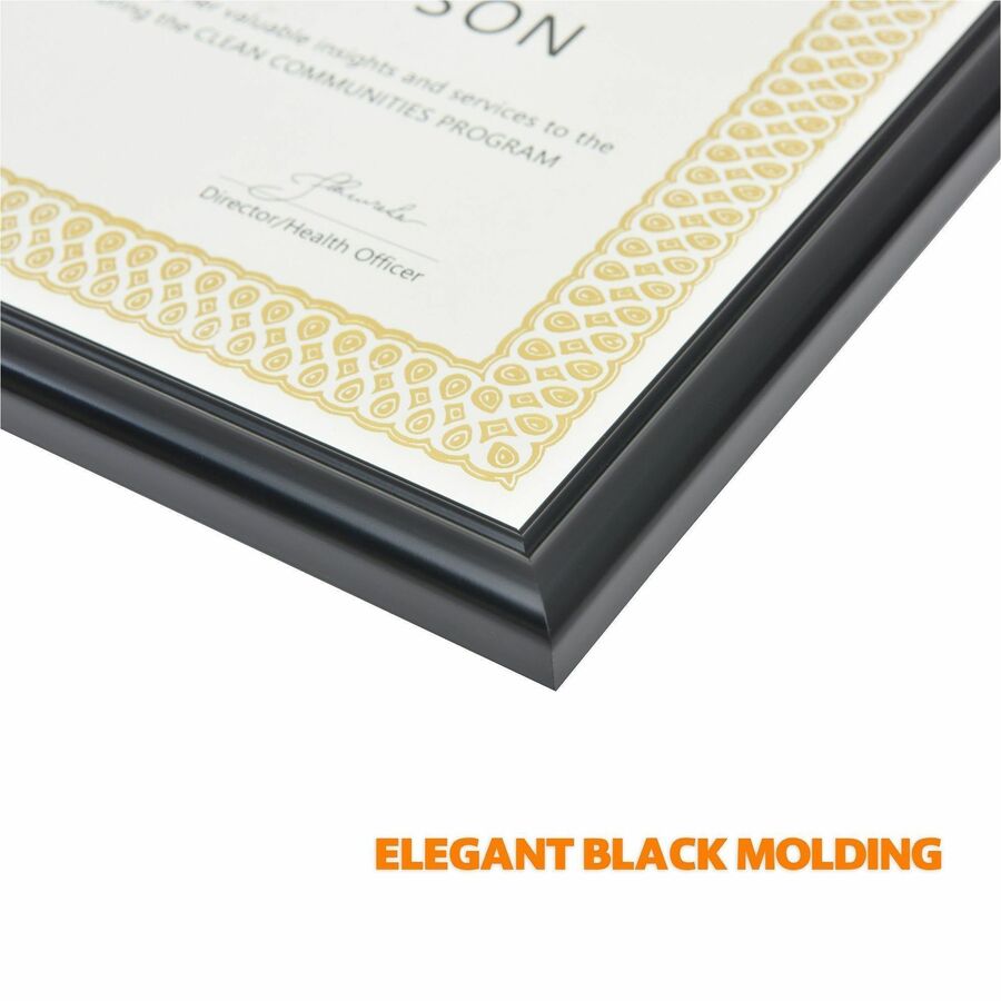 St. James&reg; Certificate/Diploma/Document Frame, 8.5x11" , Milano Glossy Black, 83904 - 83904