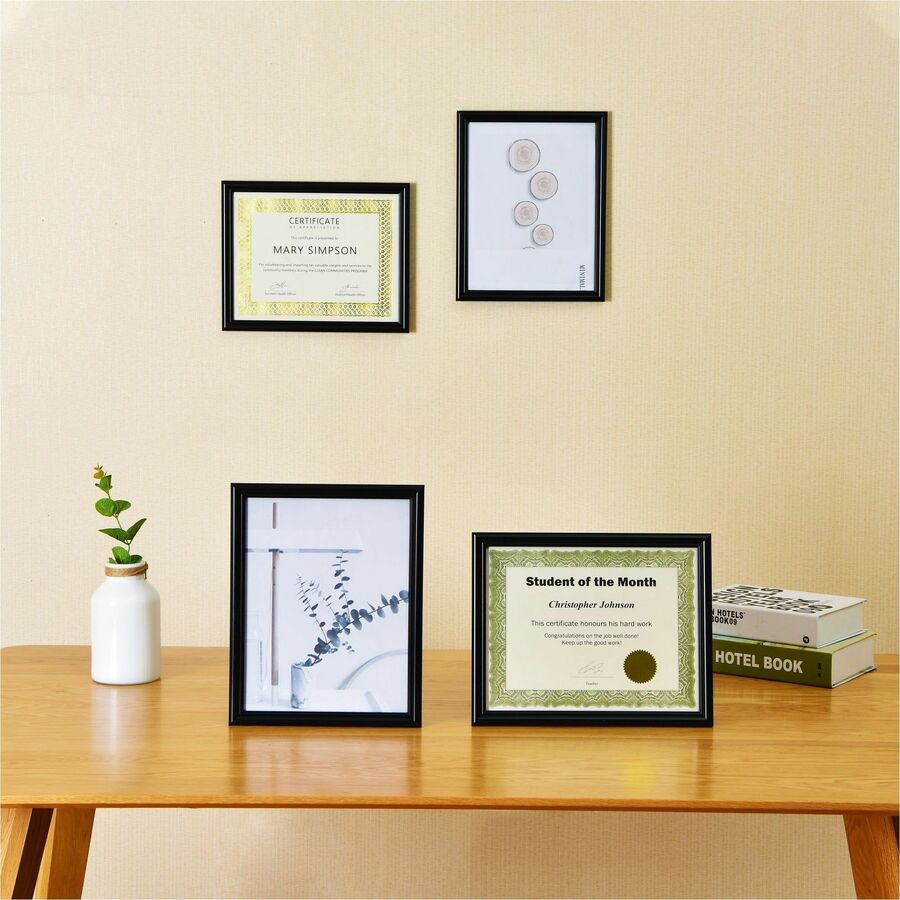 St. James&reg; Certificate/Diploma/Document Frame, 8.5x11" , Milano Glossy Black, 83904 - 83904
