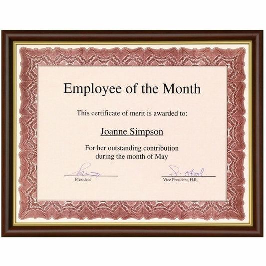 St. James&reg; Certificate/Diploma/Document Frame, 8.5x11" , Tuscan Cherry with Gold Trim, 83903