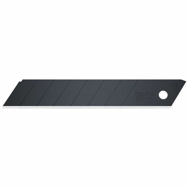 Olfa 10 ultra sharp heavy-duty blades in a plastic case. Blister packed