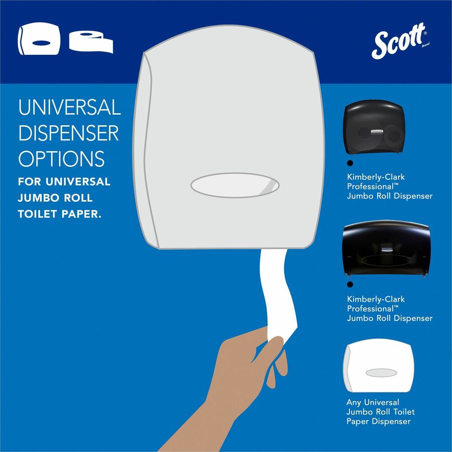 Scott 100% Recycled Fiber High-Capacity Jumbo Roll Toilet Paper - 67805