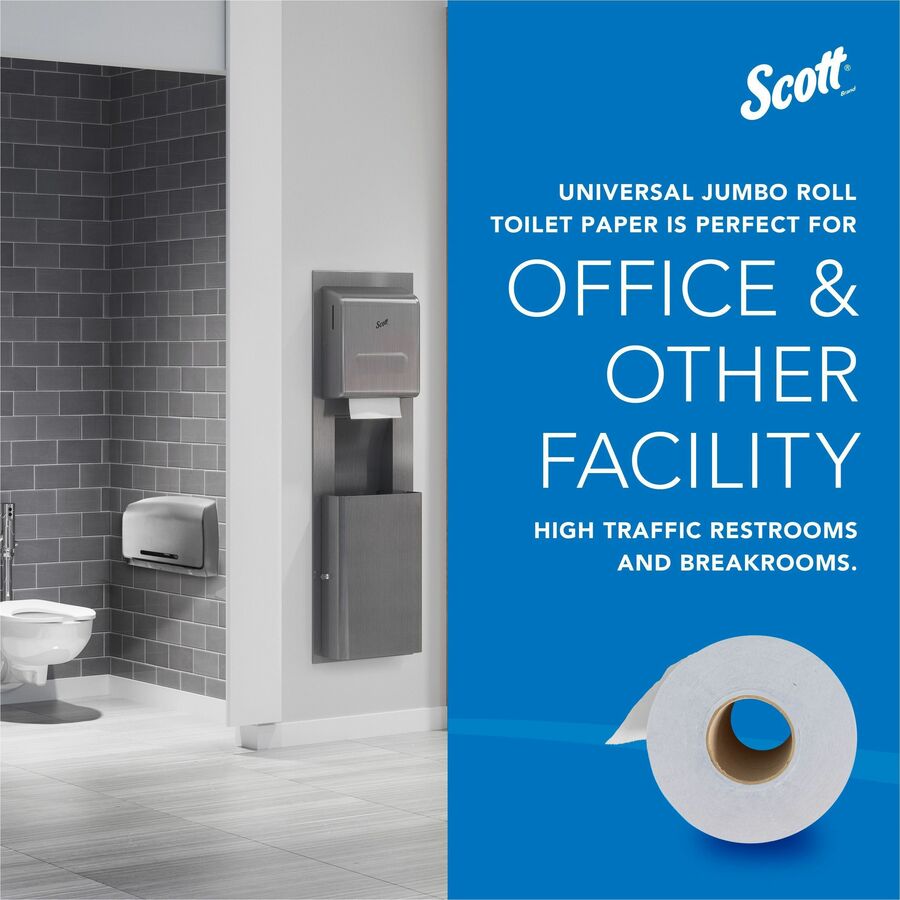 Scott 100% Recycled Fiber High-Capacity Jumbo Roll Toilet Paper - 67805