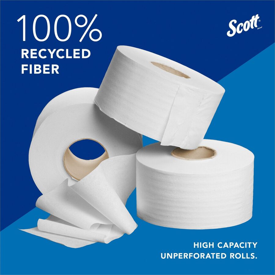 Scott 100% Recycled Fiber High-Capacity Jumbo Roll Toilet Paper - 67805