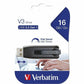 Verbatim 16GB Store 'n' Go V3 USB 3.0 Flash Drive - Gray - 49172