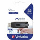 Verbatim 32GB Store 'n' Go V3 USB 3.2 Gen 1 Flash Drive - Gray - 49173
