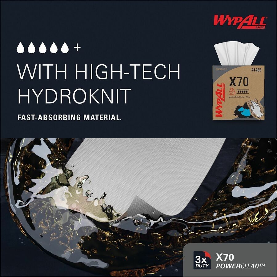 Wypall PowerClean X70 Medium Duty Cloths - Pop-Up Box - 41455