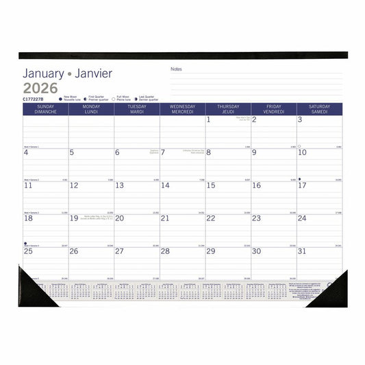 DESK PAD MTHLY.D-GLOBE 22X17BIL