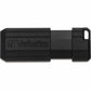 Verbatim 32GB Pinstripe USB Flash Drive - Black - 49064