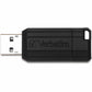 Verbatim 16GB Pinstripe USB Flash Drive - Black - 49063