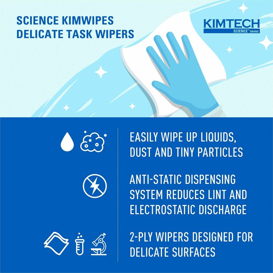 KIMTECH Science Kimwipes Delicate Task Wipers - 34721