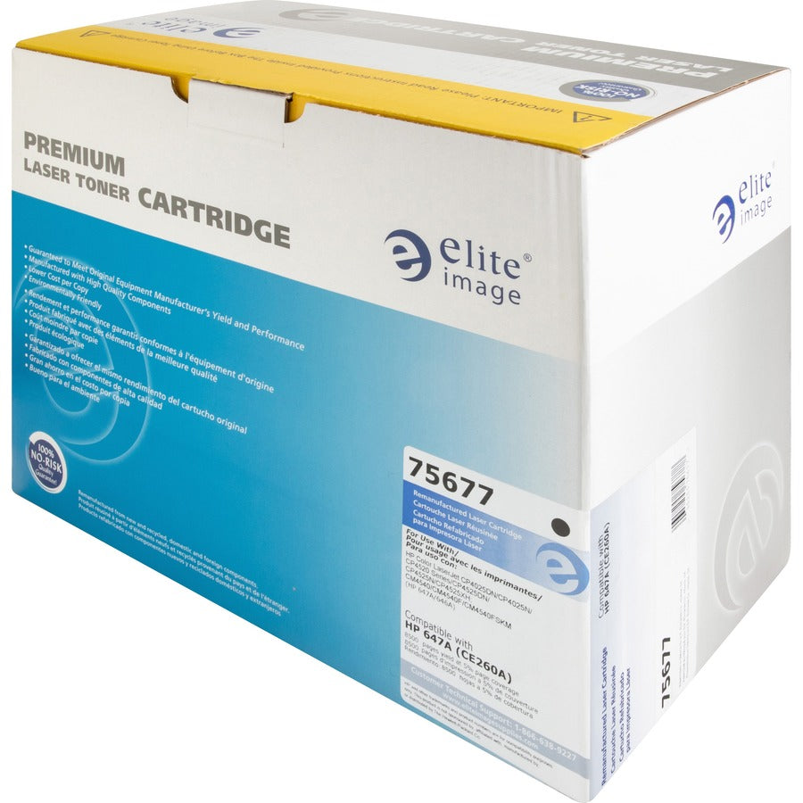Elite Image Remanufactured Laser Toner Cartridge 647A (CE260A) - Black - 1 Each - 75677