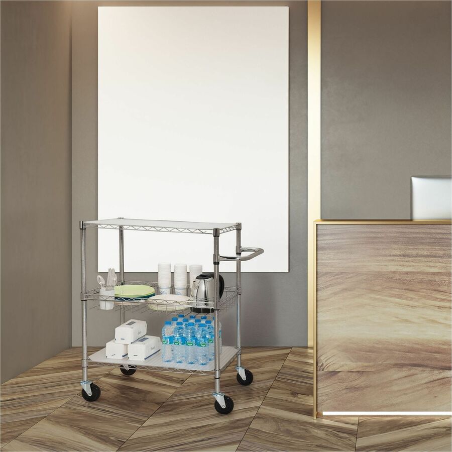 Lorell 3-Tier Rolling Cart - 84858