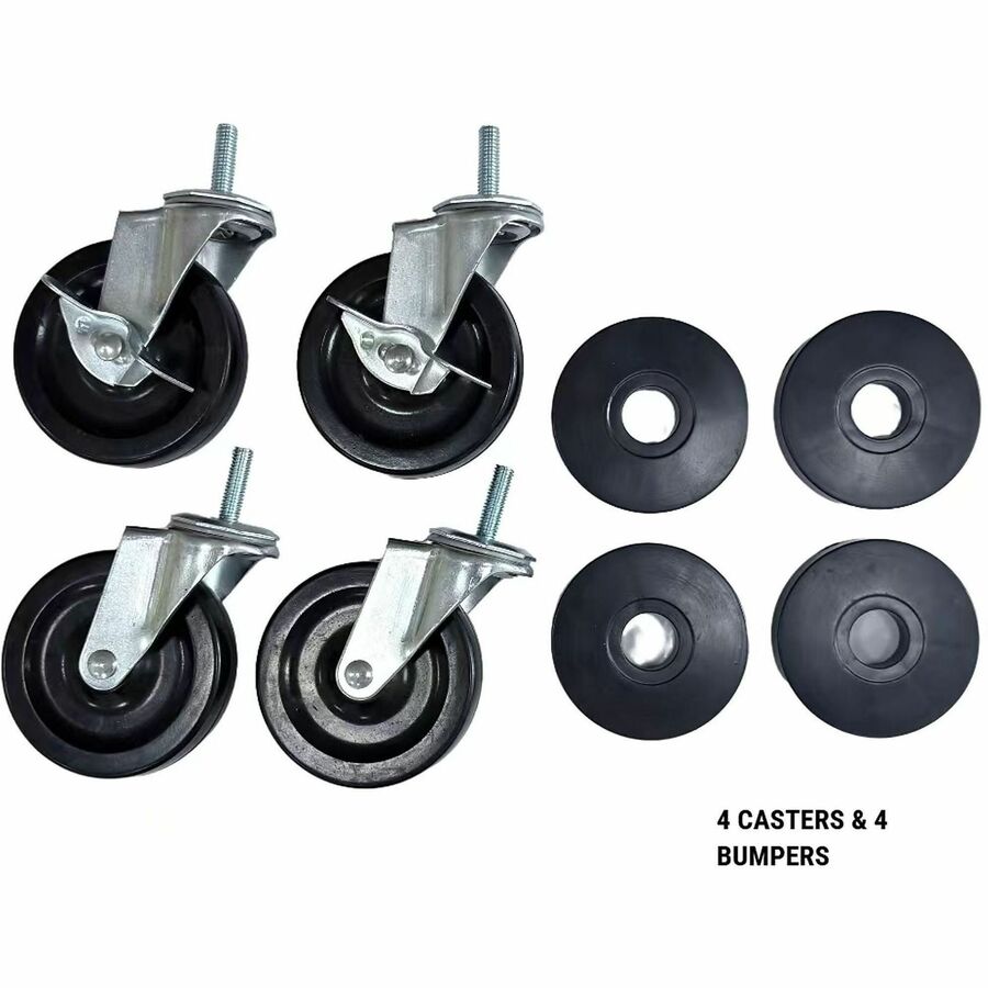 Lorell Industrial Wire Shelving Caster Kit - 84861