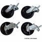Lorell Industrial Wire Shelving Caster Kit