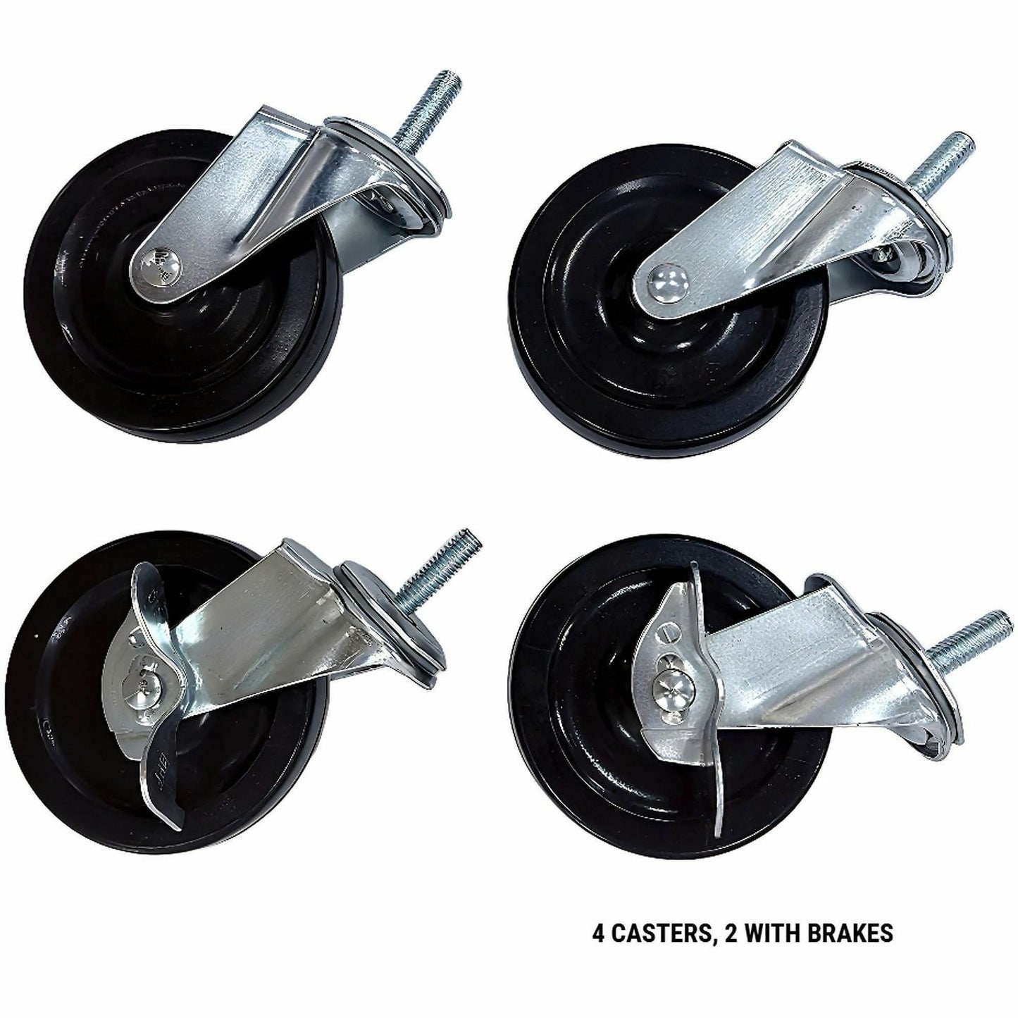Lorell Industrial Wire Shelving Caster Kit