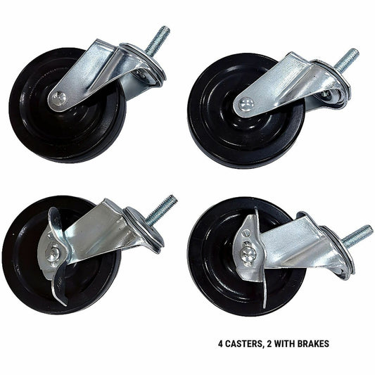 Lorell Industrial Wire Shelving Caster Kit