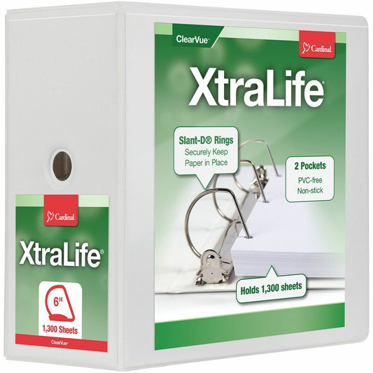 Cardinal&reg; Xtralife ClearVue Locking Slant-D Binder