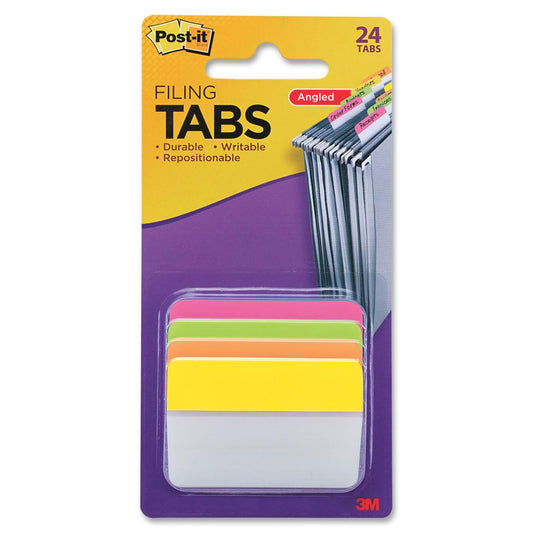 Post-it&reg; Repositionable Filing Angle Tabs