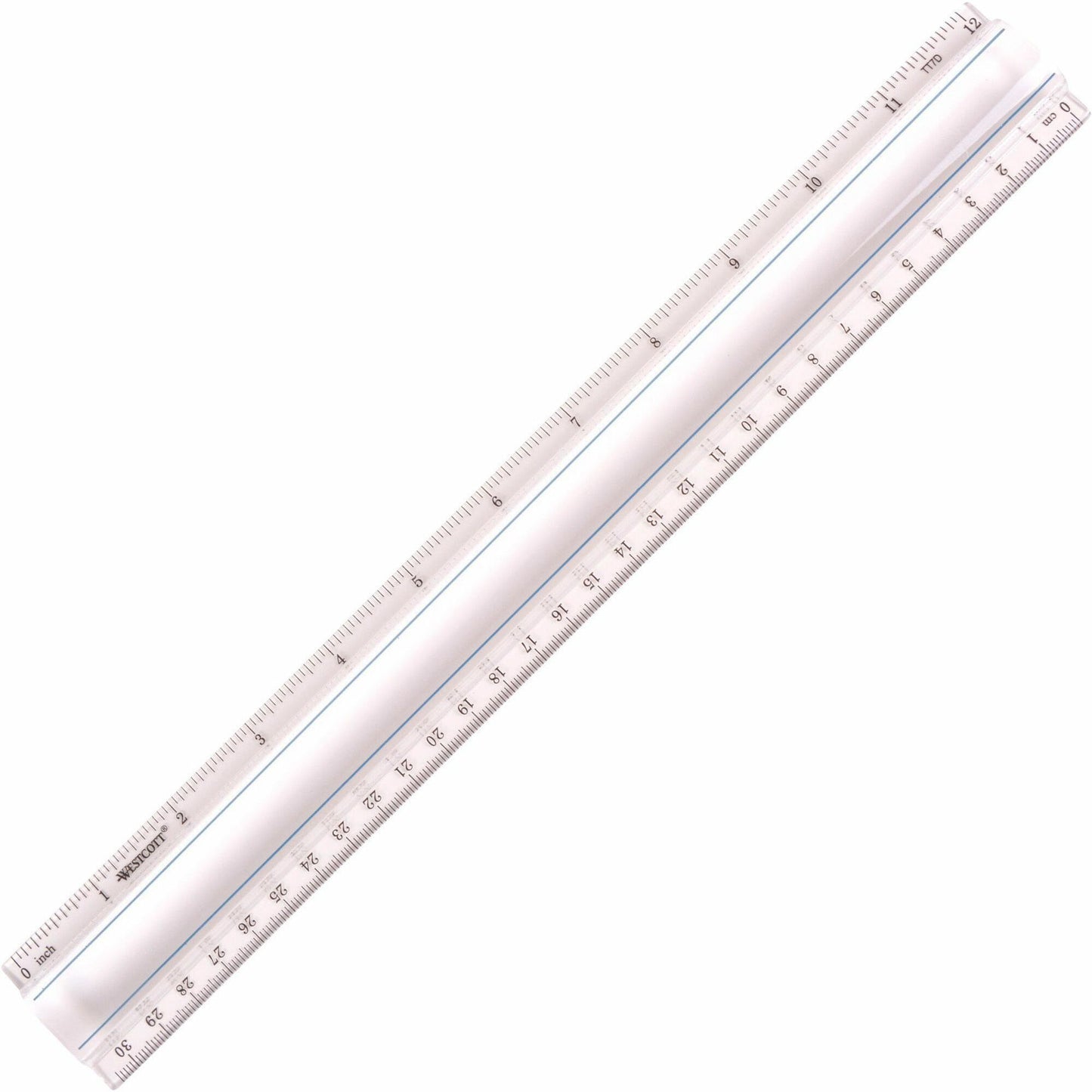 Westcott 12" Clear Magnifying Data Processing Ruler